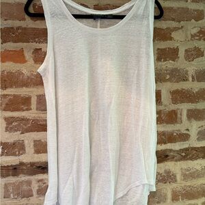 Tahari White Sleeveless Tank Top